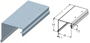 ALUTECH PRG-15 - 401411400 Профиль концевой PRG-15 для подъёмных секционных ворот