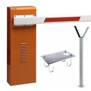 FAAC 640STDKIT-1 Шлагбаум автоматический FAAC 640LH, комплект: тумба, стрела прямоугольная 6м, крепление стрелы, пластина монтажная, опора стрелы