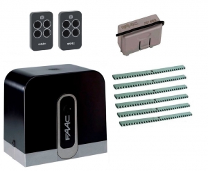 FAAC C720KIT-KR6 Автоматика для откатных ворот C720KIT-KR6, комплект: привод, радиоприемник, 2 пульта, 6 реек