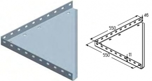 ALUTECH TP-550 - 402620000 Кронштейн TP-550 для подъёмных секционных ворот
