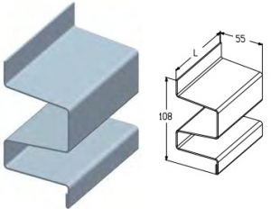 ALUTECH PRG-16 - 401411500 Профиль усиливающий PRG-16 для подъёмных секционных ворот