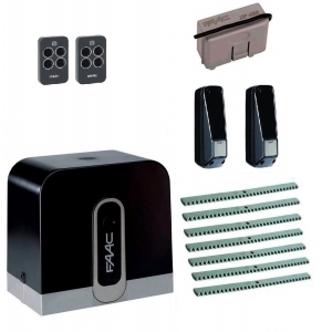 FAAC C720KIT-F7 Автоматика для откатных ворот C720KIT-F7, комплект: привод, радиоприемник, 2 пульта, фотоэлементы, 7 реек