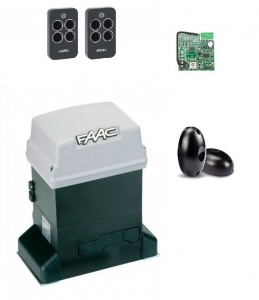 FAAC 746KIT-FК Автоматика для откатных ворот 746KIT-FК, комплект: привод, радиоприемник, 2 пульта, фотоэлементы