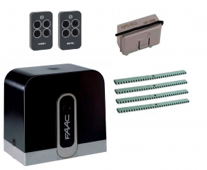 FAAC C720KIT-KR4 Автоматика для откатных ворот C720KIT-KR4, комплект: привод, радиоприемник, 2 пульта, 4 рейки