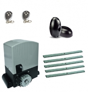 AN-MOTORS ASL1000KIT-FK5 Автоматика для откатных ворот ASL1000KIT-FK5, комплект: привод, фотоэлементы, 2 пульта, 5 реек