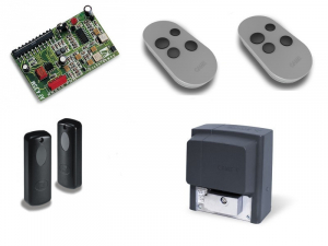 CAME 001U2624RU Автоматика для откатных ворот BX708AGS, комплект: привод, радиоприемник, 2 пульта, фотоэлементы