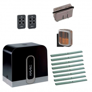FAAC С720KIT-LA8 Автоматика для откатных ворот C720KIT-LA8, комплект: привод, радиоприемник, 2 пульта, лампа, 8 реек