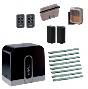 FAAC C720KIT FULL-A8 Автоматика для откатных ворот C720KIT FULL-A8, комплект: привод, радиоприемник, 2 пульта, фотоэлементы, лампа, 8 реек