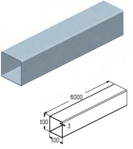 ALUTECH T-100-6000 - 402440000 Профиль несущий T-100-6000 для подъёмных секционных ворот