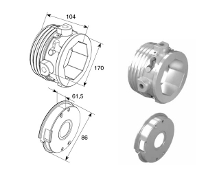 DOORHAN DH12005OKTR Окончание пружины M152R  для окт. вала 102 для подъёмных секционных ворот