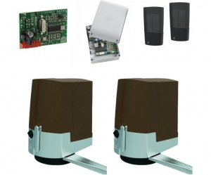 CAME 001UOPB1000/B Автоматика для распашных ворот BROWN LINE 1000 BASIC KIT, комплект: 2 привода, блок управления, радиоприемник, пульт