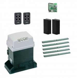 FAAC 746KIT-FA5 Автоматика для откатных ворот 746KIT-FA5, комплект: привод, радиоприемник, 2 пульта, фотоэлементы, 5 реек