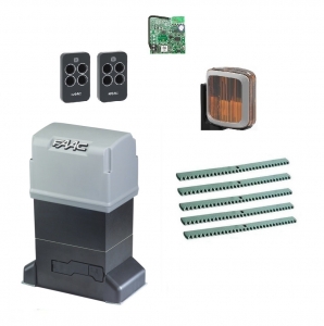 FAAC 844ERKIT-LA5 Автоматика для откатных ворот 844ERKIT-LA5, комплект: привод, радиоприемник, 2 пульта, лампа, 5 реек