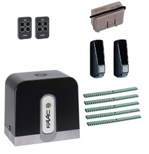 FAAC C721KIT-F5 Автоматика для откатных ворот C721KIT-F5, комплект: привод, радиоприемник, 2 пульта, фотоэлементы, 5 реек