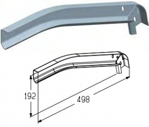 ALUTECH S340NL - 402310200 Узел направляющий передний левый S340NL для подъёмных секционных ворот