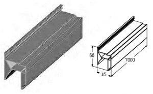 ALUTECH PRD42 - 401110214 Профиль воротный для подъёмных секционных ворот