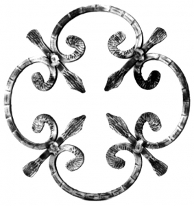 ARTEFERRO 17/2 Розетка кованая без хомутов 8х8, Ø 250мм