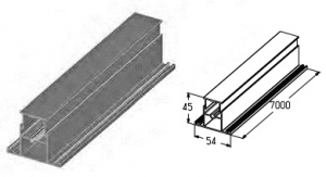 ALUTECH PRD41 - 401140211 Профиль воротный для подъёмных секционных ворот