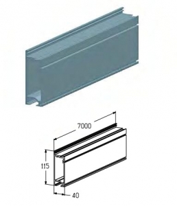 ALUTECH PRD126 - 401110917 Профиль воротный для подъёмных секционных ворот