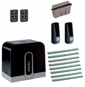 FAAC C720KIT-F8 Автоматика для откатных ворот C720KIT-F8, комплект: привод, радиоприемник, 2 пульта, фотоэлементы, 8 реек