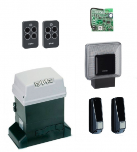 FAAC 746KIT FULL Автоматика для откатных ворот 746KIT FULL, комплект: привод, радиоприемник, 2 пульта, фотоэлементы, лампа