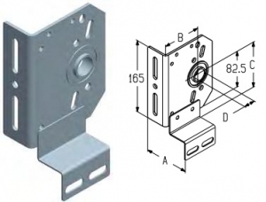 ALUTECH TBI550ML - 403423900 Кронштейн боковой левый для подъёмных секционных ворот