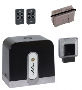 FAAC C721KIT-L Автоматика для откатных ворот C721KIT-L, комплект: привод, радиоприемник, 2 пульта, лампа