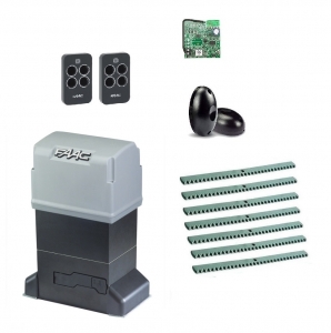 FAAC 844ERKIT-FK7 Автоматика для откатных ворот 844ERKIT-FK7, комплект: привод, радиоприемник, 2 пульта, фотоэлементы, 7 реек