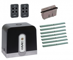 FAAC C721KIT-KR7 Автоматика для откатных ворот C721KIT-KR7, комплект: привод, радиоприемник, 2 пульта, 7 реек