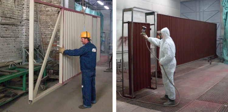 собственное производство откатных ворот под ключ