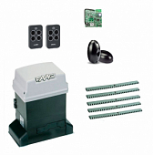 Автоматика для откатных ворот 746KIT-FK5, комплект: привод, радиоприемник, 2 пульта, фотоэлементы, 5 реек