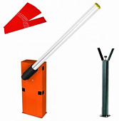 Шлагбаум автоматический CAME GARD 6000, комплект: тумба, стрела, опора, наклейки светоотражающие