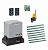 FAAC 740KIT-LK8 Автоматика для откатных ворот 740KIT-LK8, комплект: привод, радиоприемник, 2 пульта, лампа, 8 реек