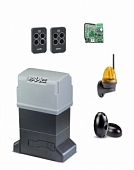 Автоматика для откатных ворот 844ERKIT FULL-К, комплект: привод, радиоприемник, 2 пульта, фотоэлементы, лампа