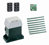 Автоматика для откатных ворот 746KIT-KR8, комплект: привод, радиоприемник, 2 пульта, 8 реек
