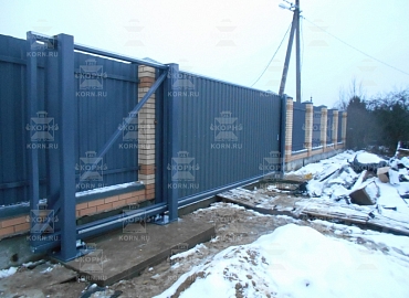 Откатные ворота и калитка серии КЛАССИК