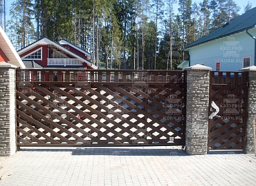 Откатные ворота серии ПРЕМИУМ по индивидуальному проекту